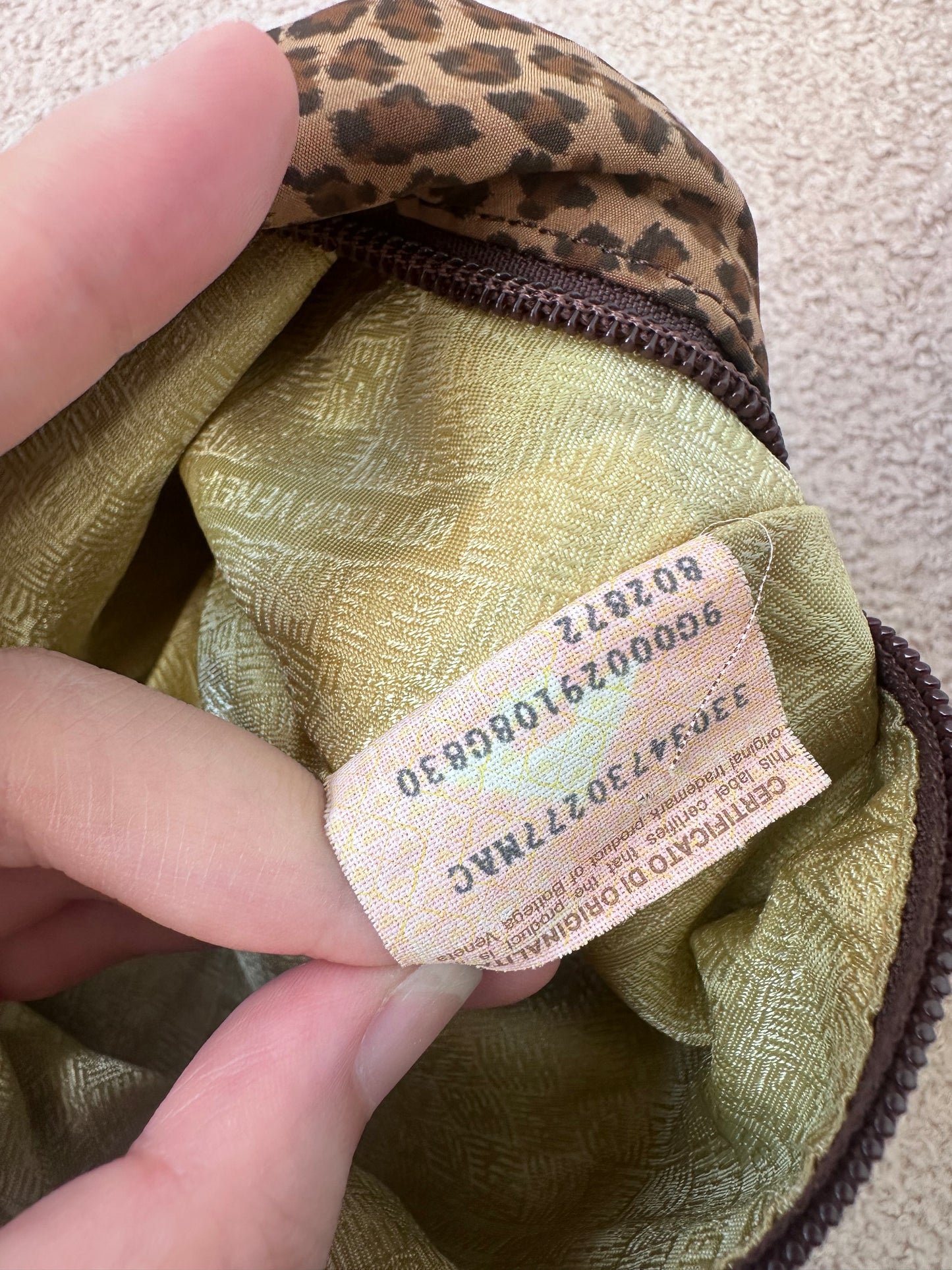 Bottega Vaneta Leopard Print Mini Hobo Top Handle Bag