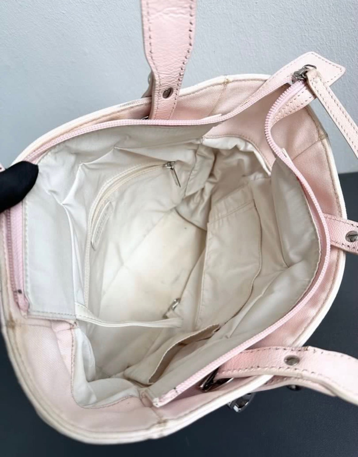 Chanel Baby Pink Biarritz Shoppers Tote Bag