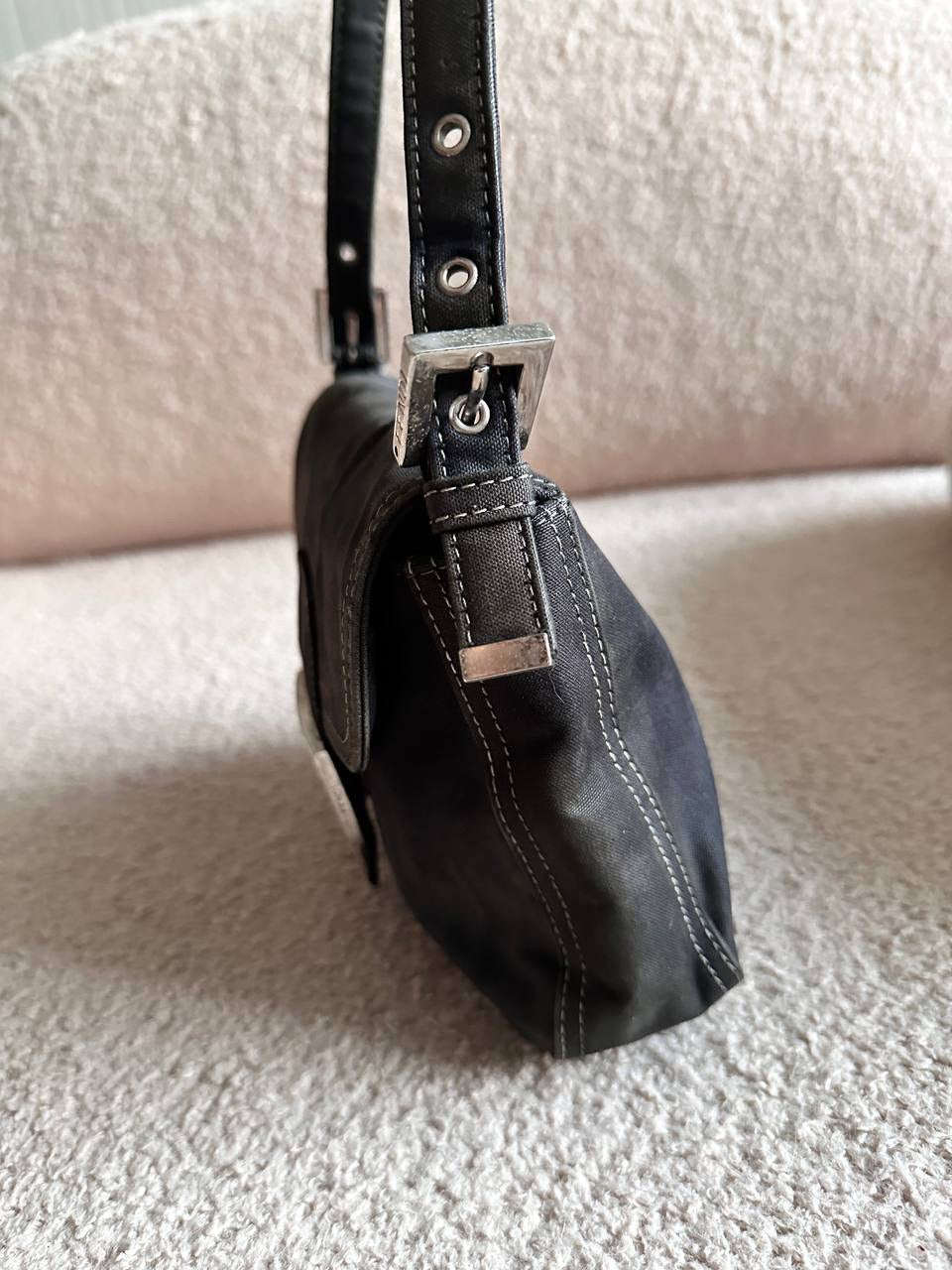 Fendi Denim Marble FF Mamma Baguette
