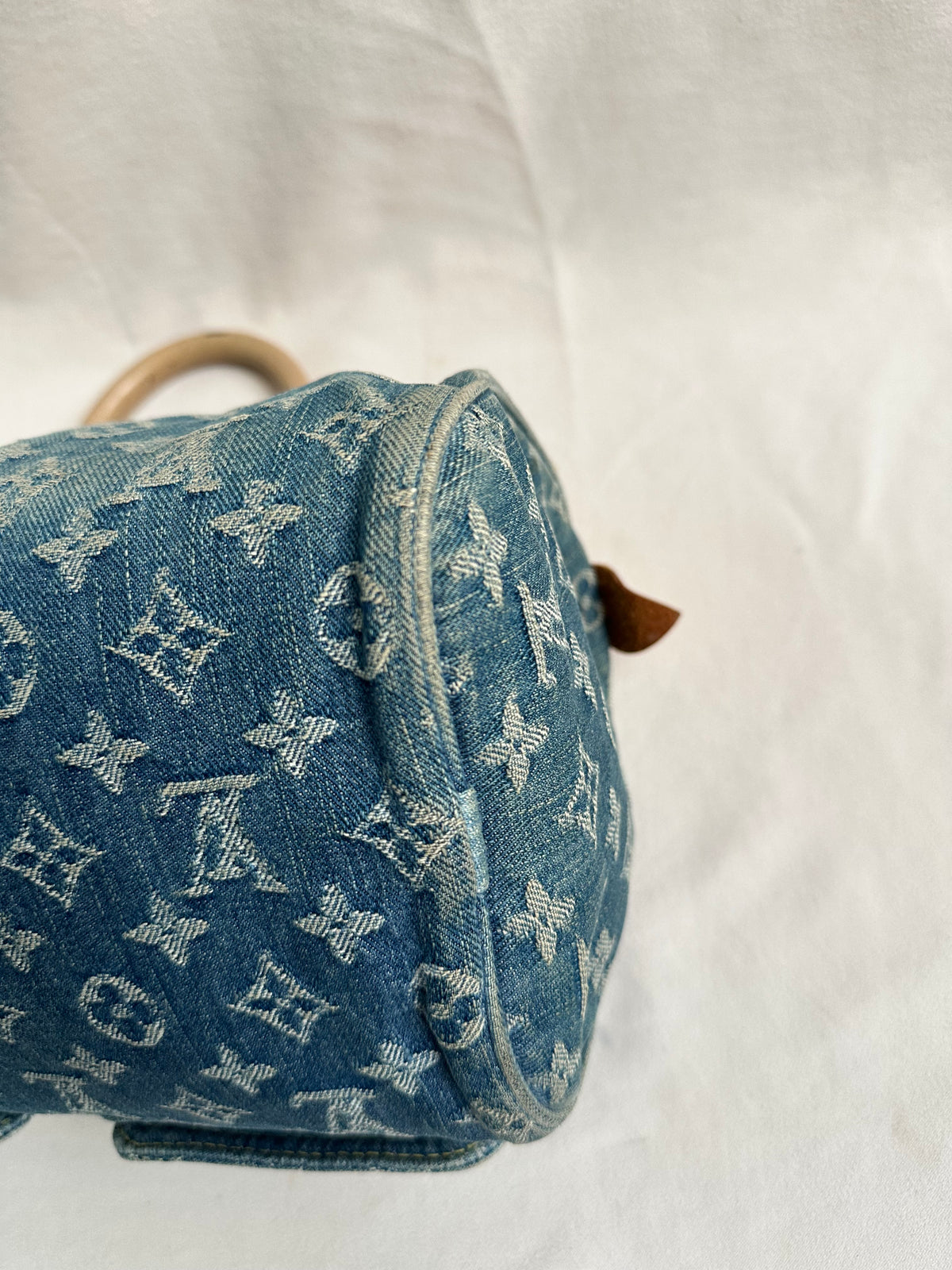 Louis Vuitton Blue Denim Neo Speedy Boston Bag