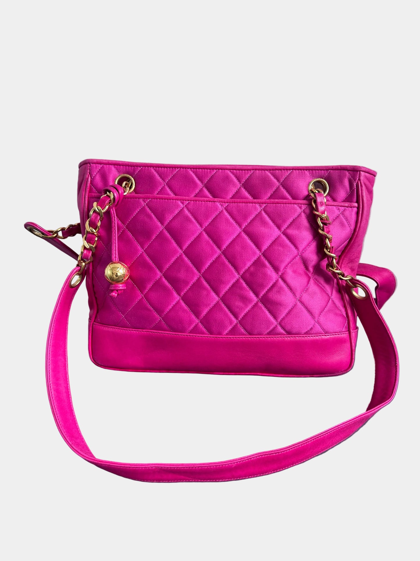 Chanel Barbie Pink Vintage Coco Crush Quilted Tote Bag