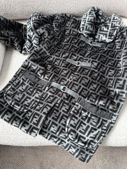 Fendi Vintage FF Monogram Plush Coat Jacket