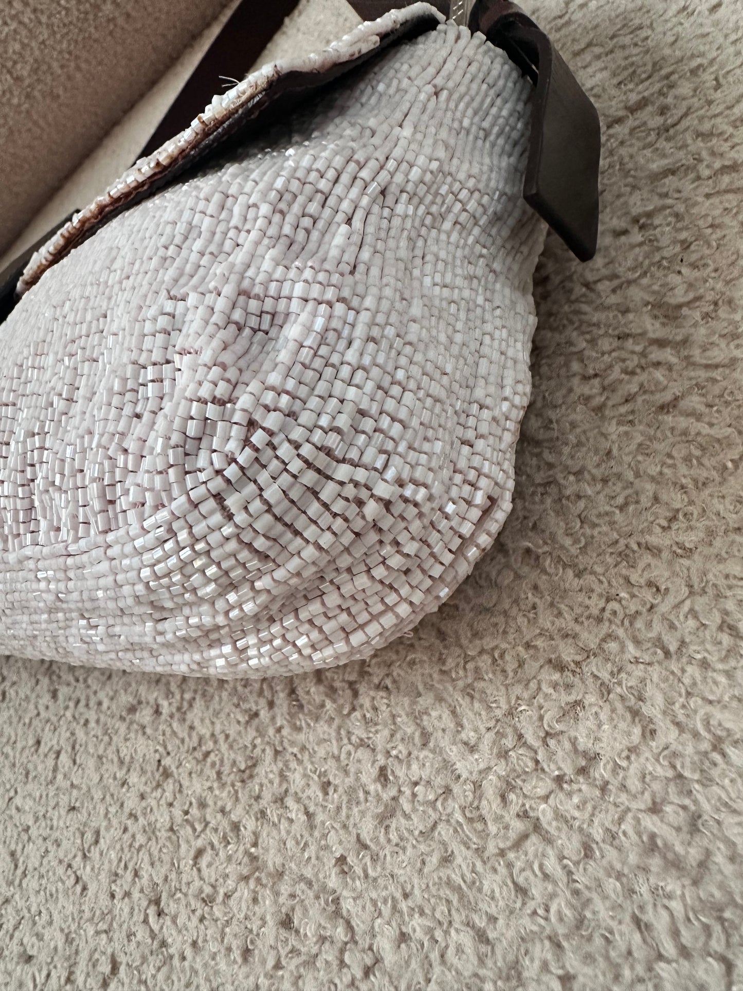 Fendi Archive Pink Full Beaded Sequin Baguette