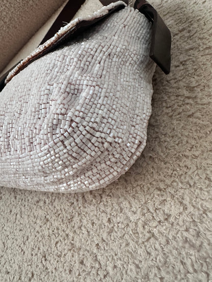 Fendi Archive Pink Full Beaded Sequin Baguette