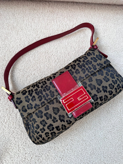 ULTRA RARE Fendi Leopard Cheetah Print Baguette