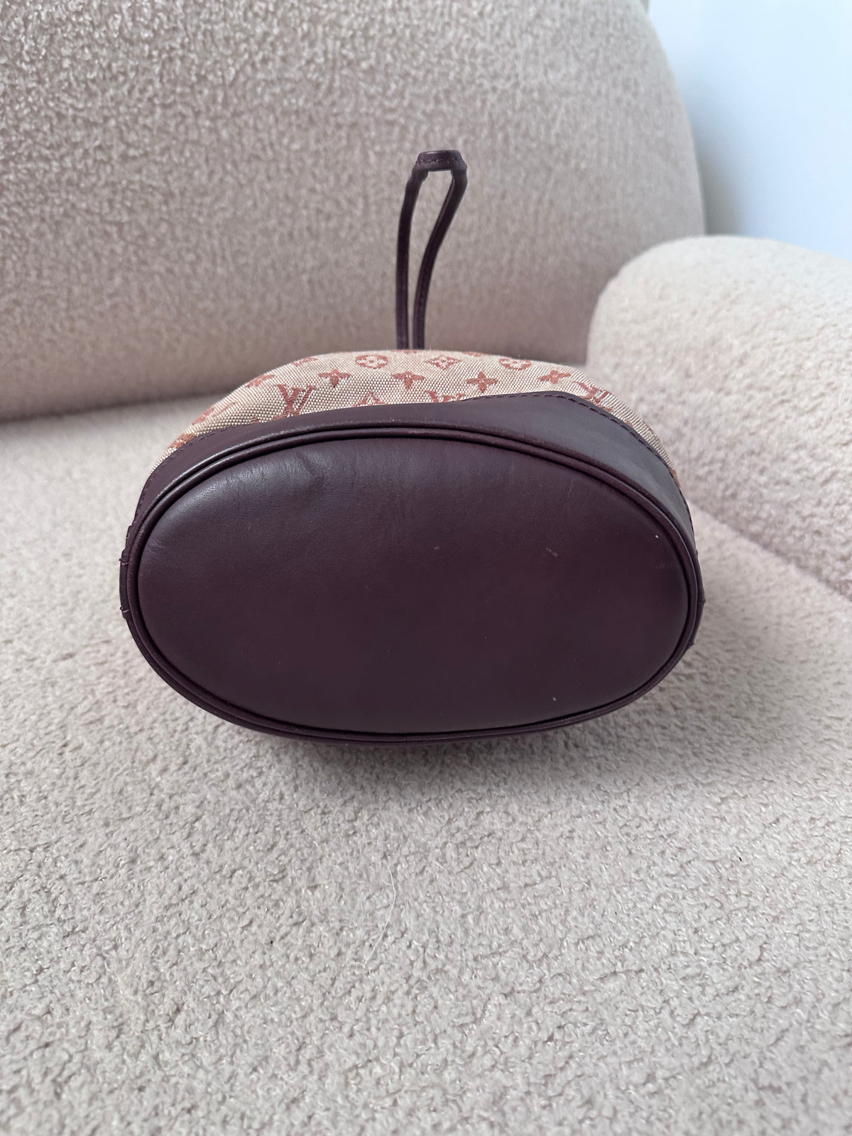 Louis Vuitton Noelie Monogram Mini Lin Canvas Bucket Bag