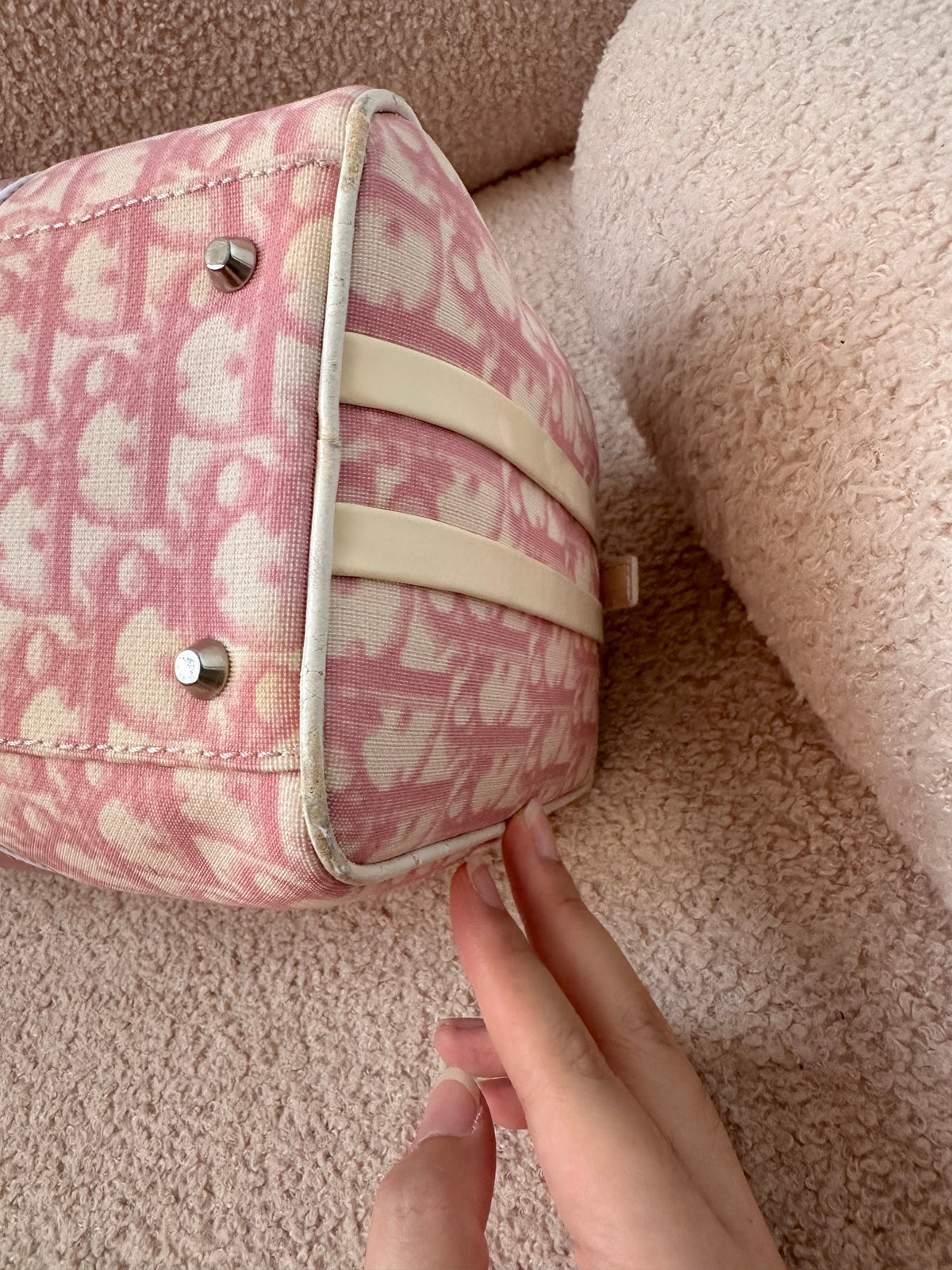Dior John Galliano Girly Pink Trotter Boston Bag