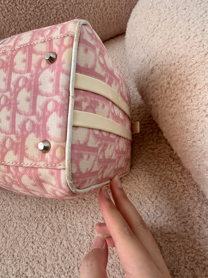 Dior John Galliano Girly Pink Trotter Boston Bag