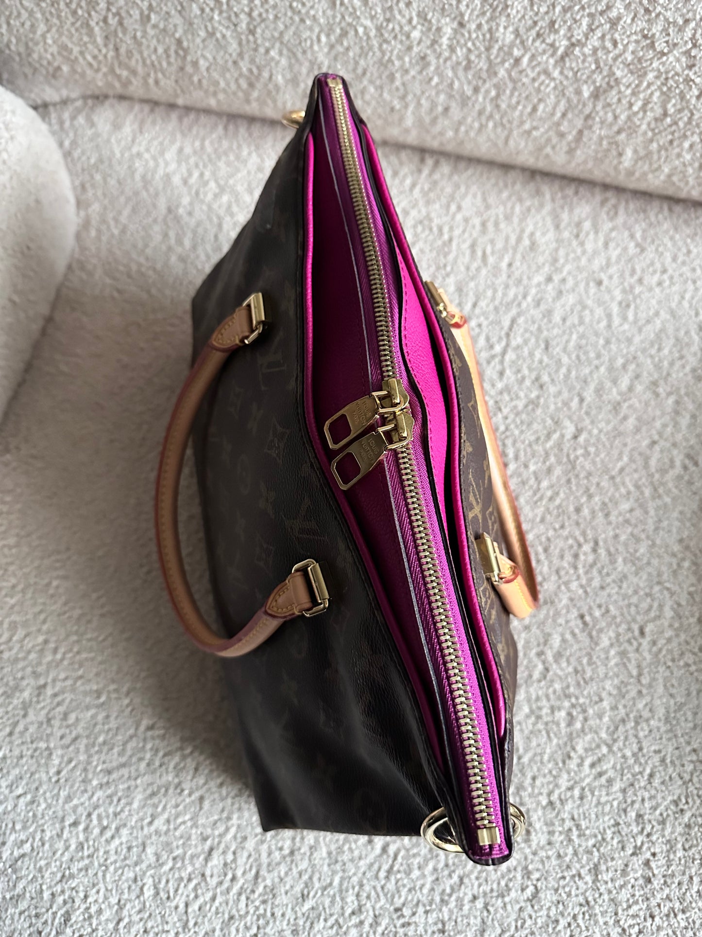 Louis Vuitton Monogram Pallas MM Tote Bag - Rose Fuchsia