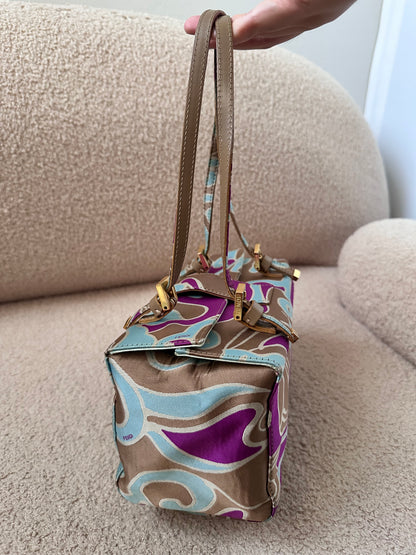 Rare Fendi 2002 Archive Swirl Bento Box Baguette Bag