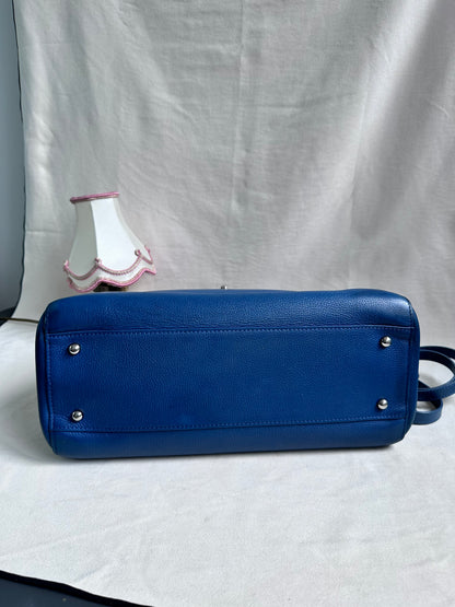 Chanel Cerf Executive Tote - Blue Calf Leather