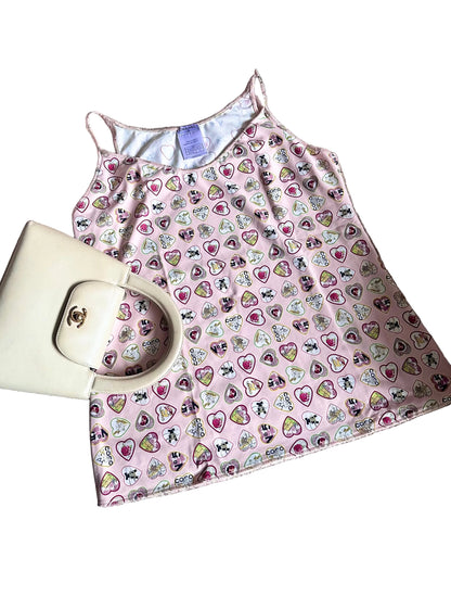 Rare Chanel Valentine’s Heart Camisole Tank Top Pink