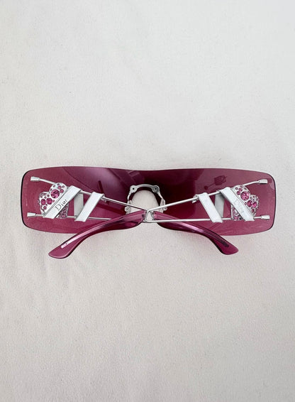 Rare Dior John Galliano “Heart Core” Crystal Pink Sunglasses