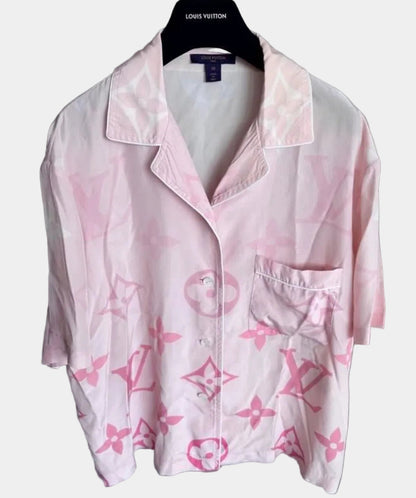 Louis Vuitton 2025 Silk Pink Ombre Pyjamas Shirt Top