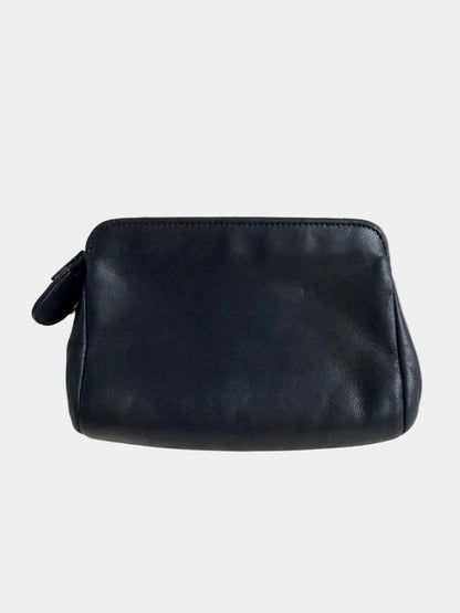Chanel Vintage Mini Pouch Black Lambskin