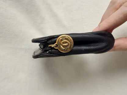 Chanel Vintage Mini Pouch Black Lambskin