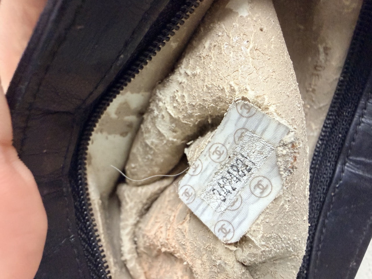 Chanel Vintage Mini Pouch Black Lambskin