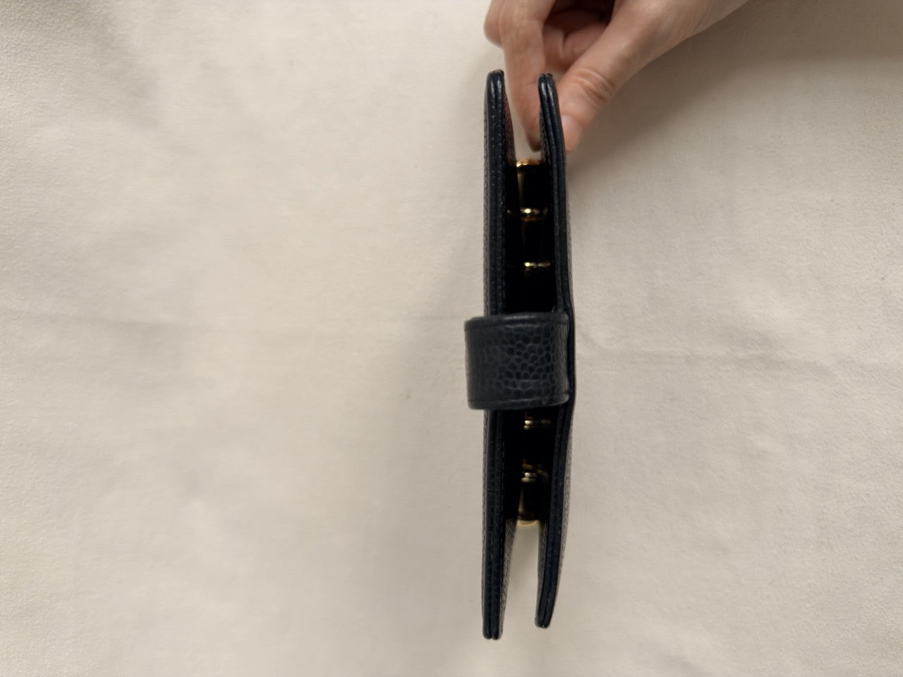 RARE Chanel Black Caviar Passport Holder Agenda