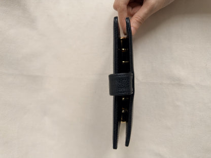 RARE Chanel Black Caviar Passport Holder Agenda