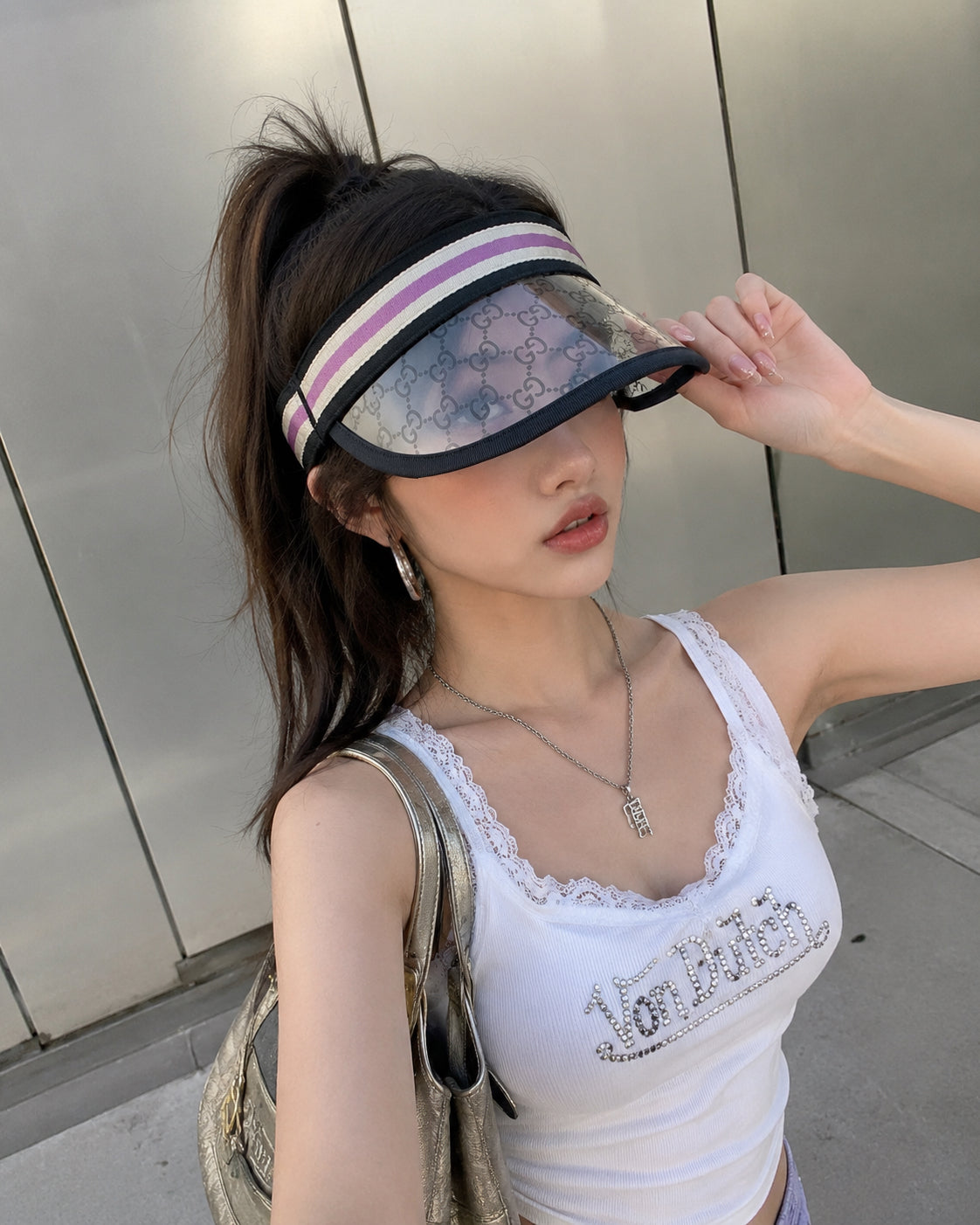 Gucci GG Monogram Sun Visor Cap