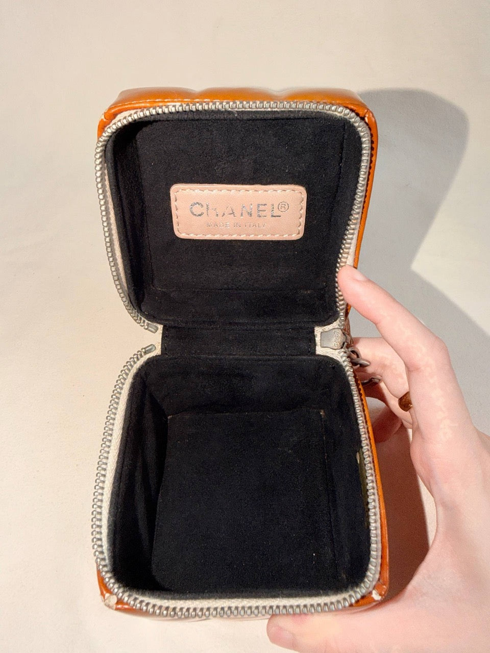 Chanel Minaudiere Quilted Cube Mini Wrist Bag