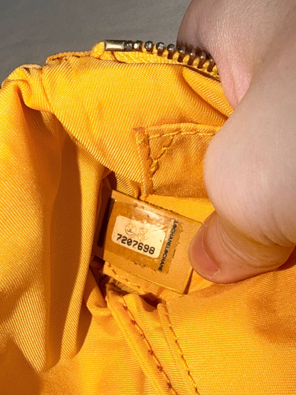 Chanel Travel Line Clutch Pouch Wallet Yellow Canvas