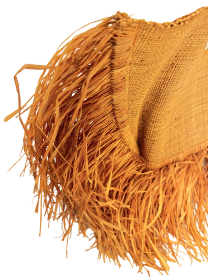 Jacquemus Le Baci Fringed Straw Beach Tote Bag