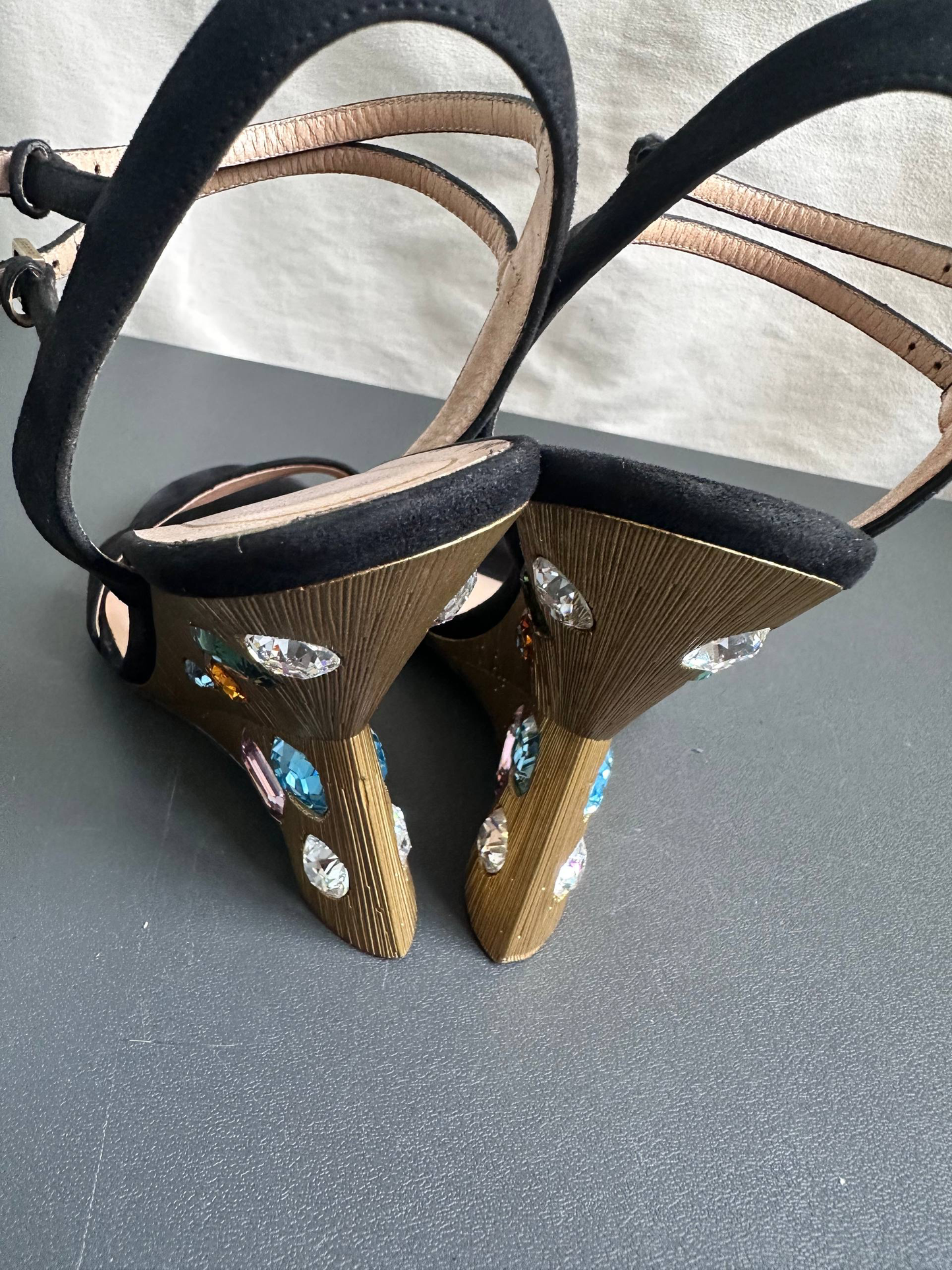 Gucci by Tom Ford Engel Swarovski Jewelled Sandals Heels