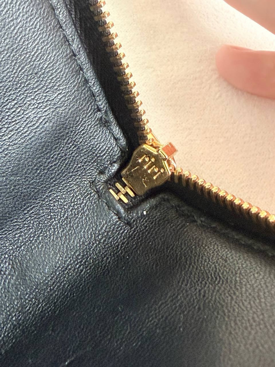 Prada Compact Wallet Key Pouch Black Saffiano