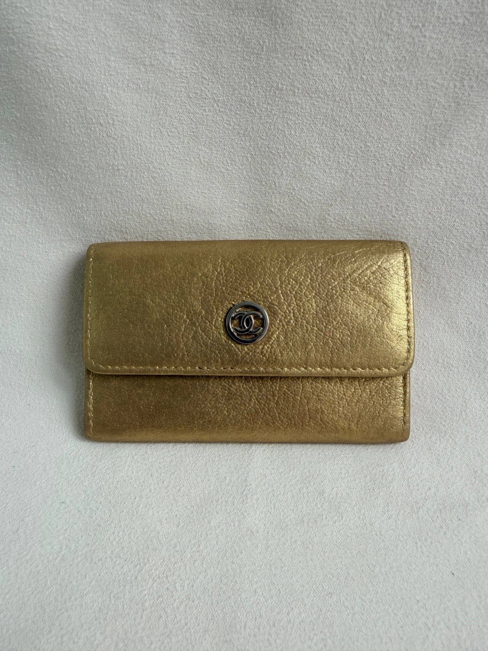 Chanel Key Pouch Bag Charm Gold Metallic