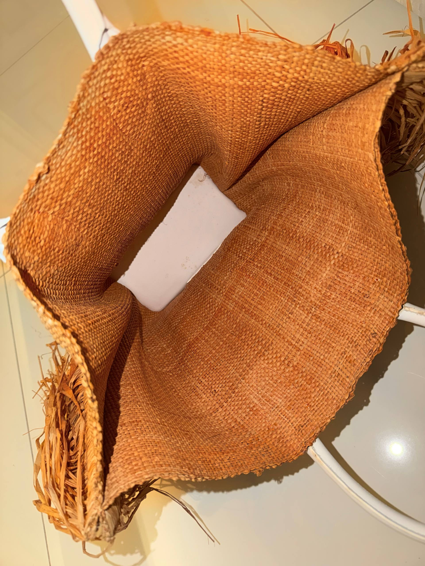 Jacquemus Le Baci Fringed Straw Beach Tote Bag