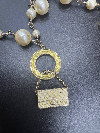 Rare Chanel 2007 Alphabet Logo Icon Charms Long Necklace / Belt