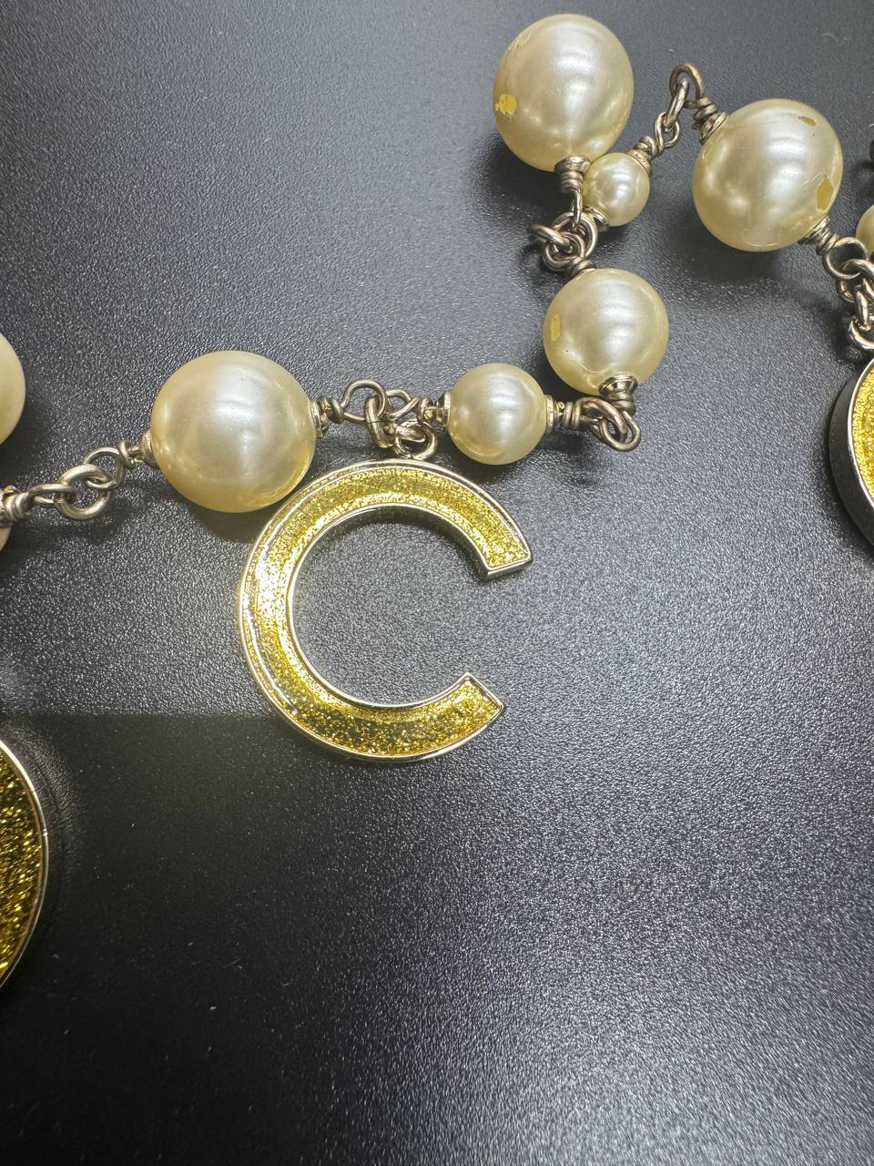 Rare Chanel 2007 Alphabet Logo Icon Charms Long Necklace / Belt