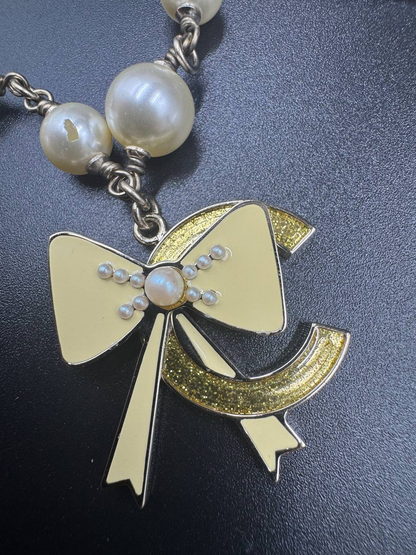 Rare Chanel 2007 Alphabet Logo Icon Charms Long Necklace / Belt