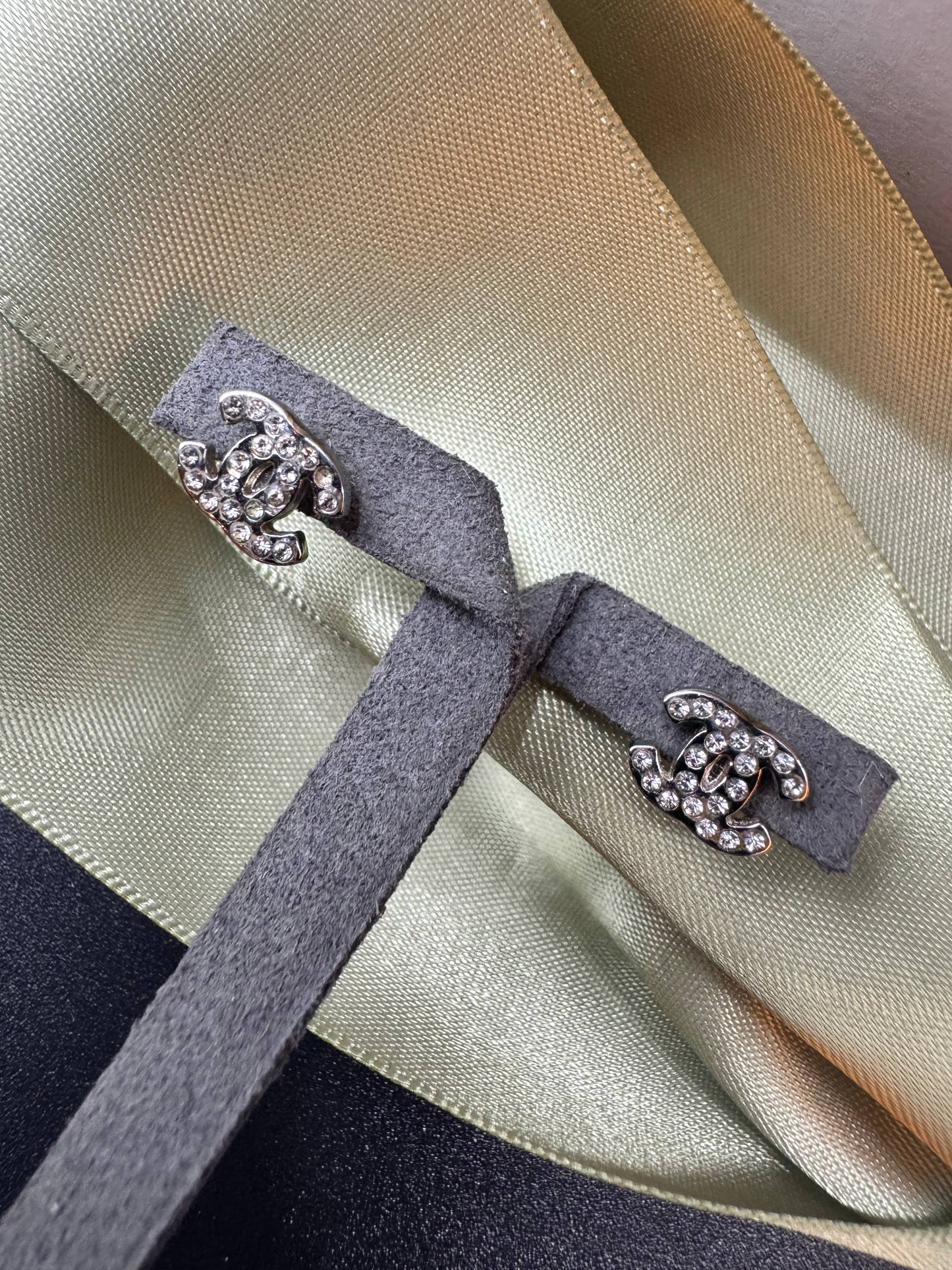 Chanel Classic CC Crystal Mini Earrings