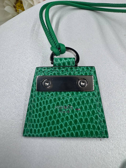 Hermes Kelly Bag Monpetitkelly Lizard Exotic Pendant Necklace