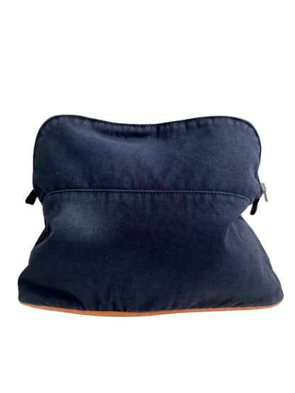 Hermes Medium Bolide Case Toiletry Pouch Navy