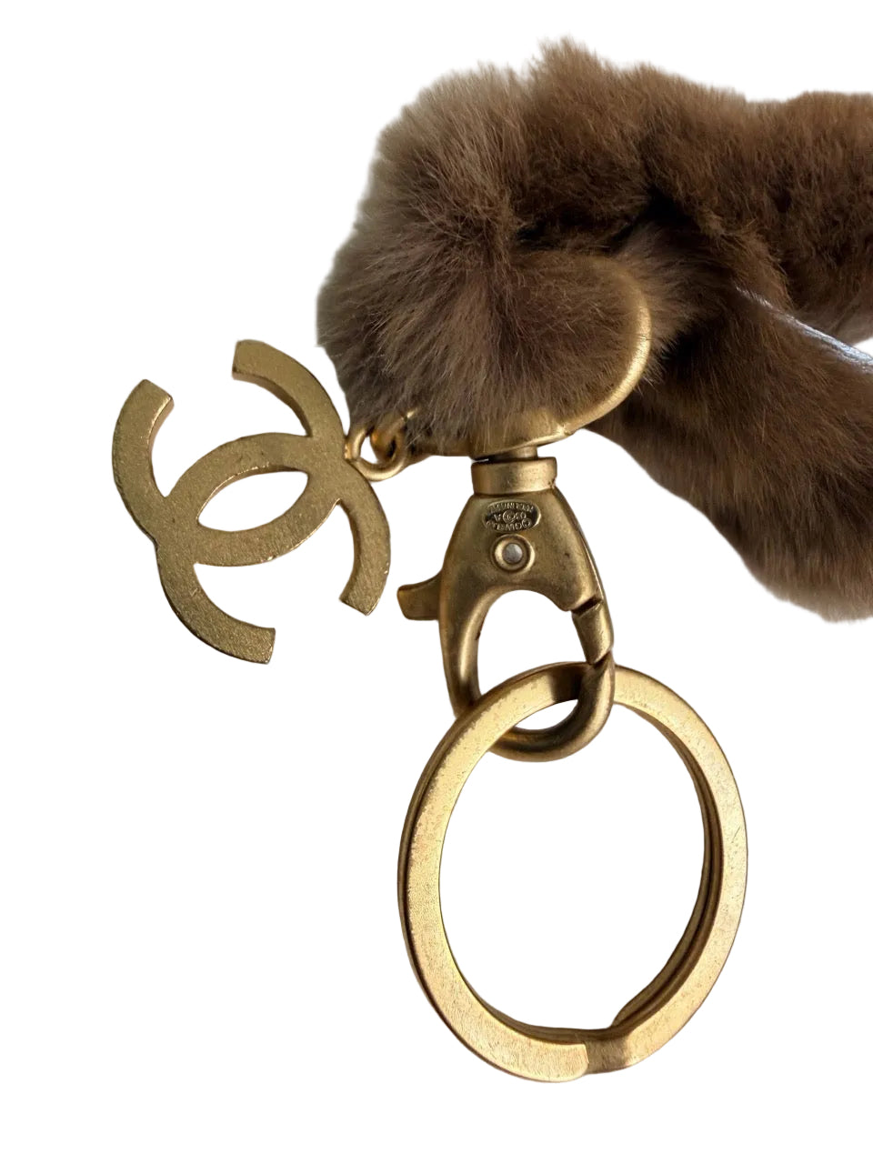RARE Chanel 2003 Weasel Fur CC Logo Lanyard ｜Bag Charm ★