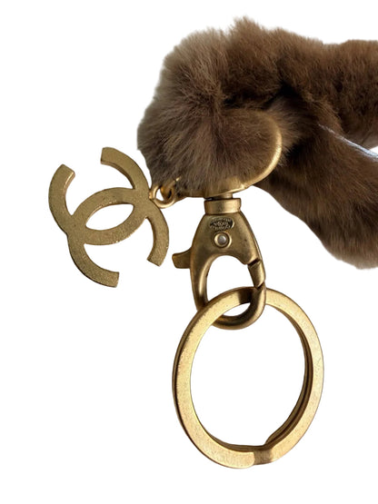 RARE Chanel 2003 Weasel Fur CC Logo Lanyard ｜Bag Charm ★