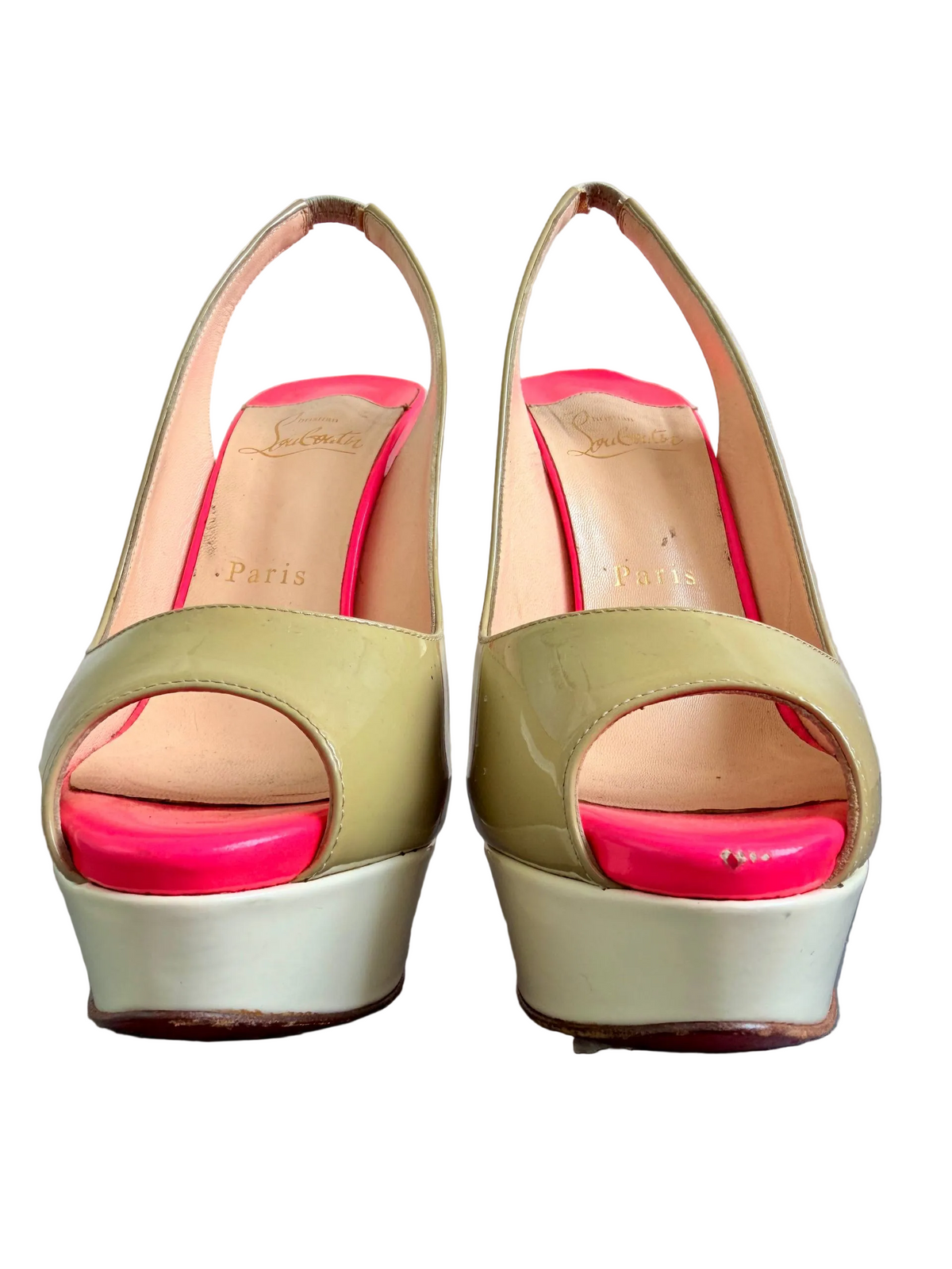 Christian Louboutin Slingback Open Toe Heels