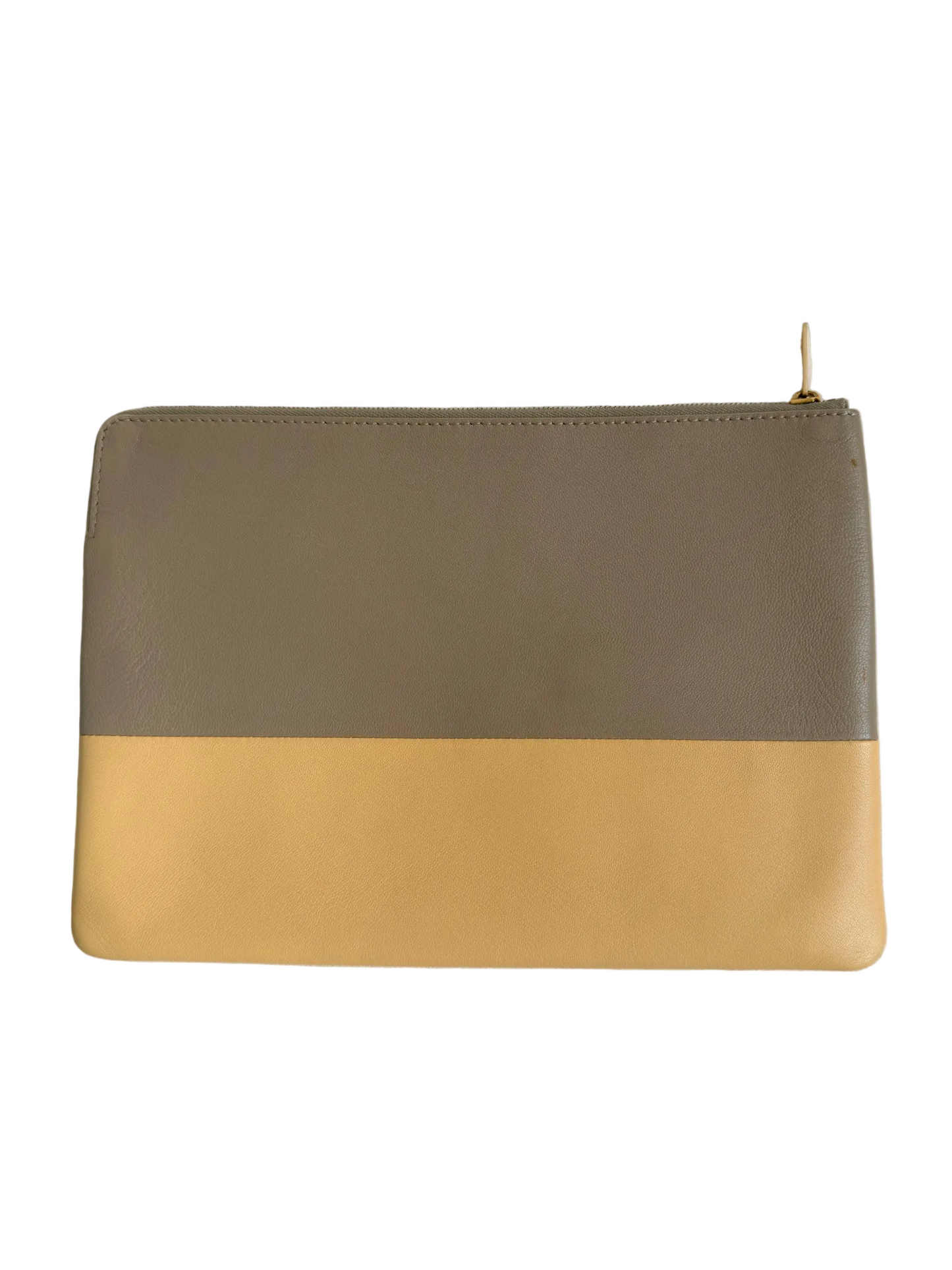 Celine Bicolour Yellow Beige Clutch Bag