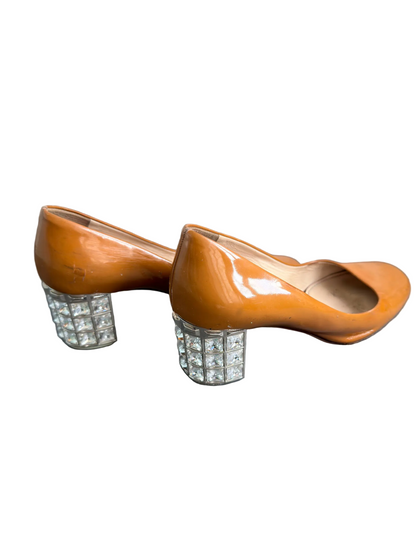 Miu Miu Crystal Block Heels Pumps
