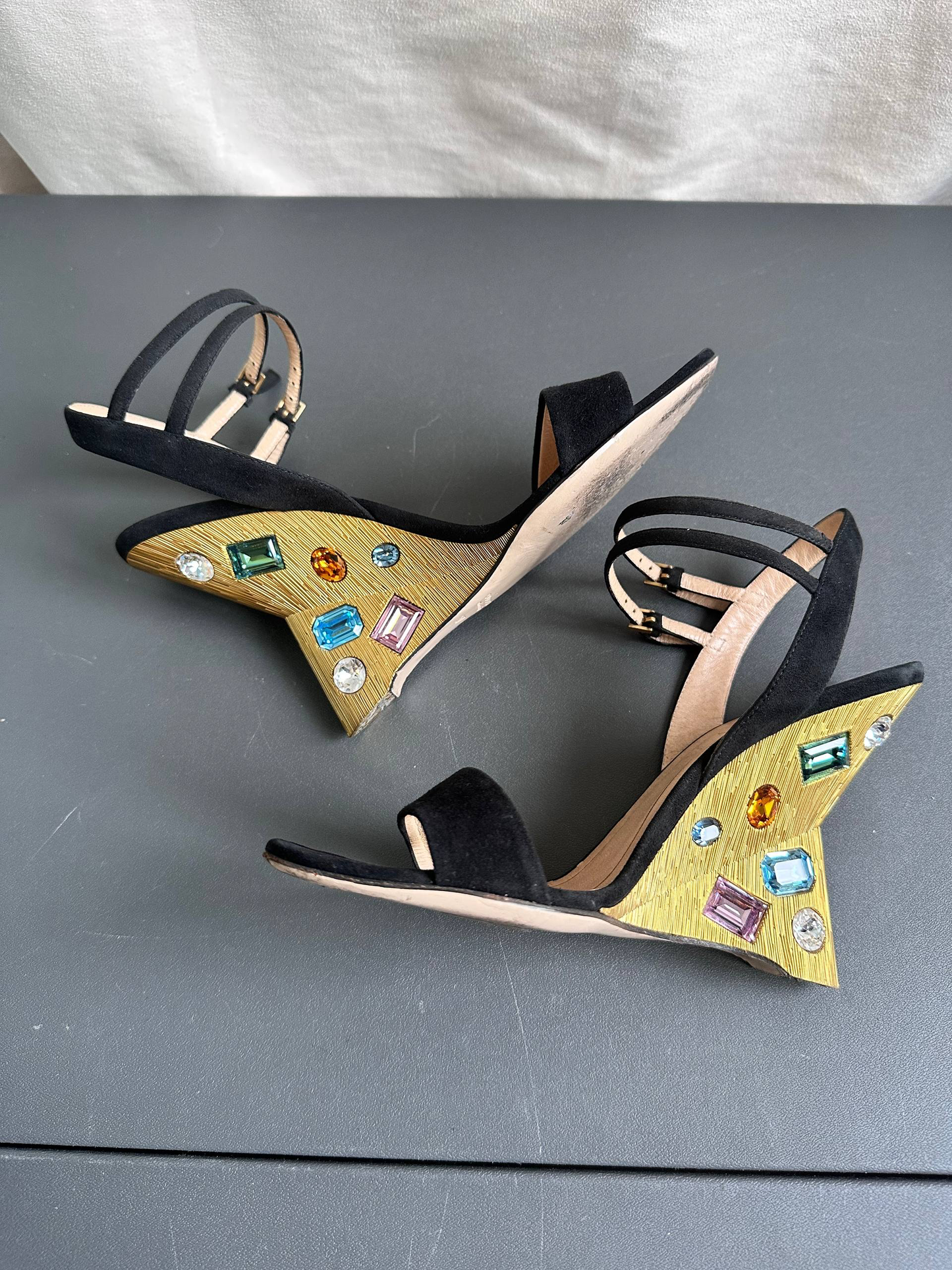Gucci by Tom Ford Engel Swarovski Jewelled Sandals Heels
