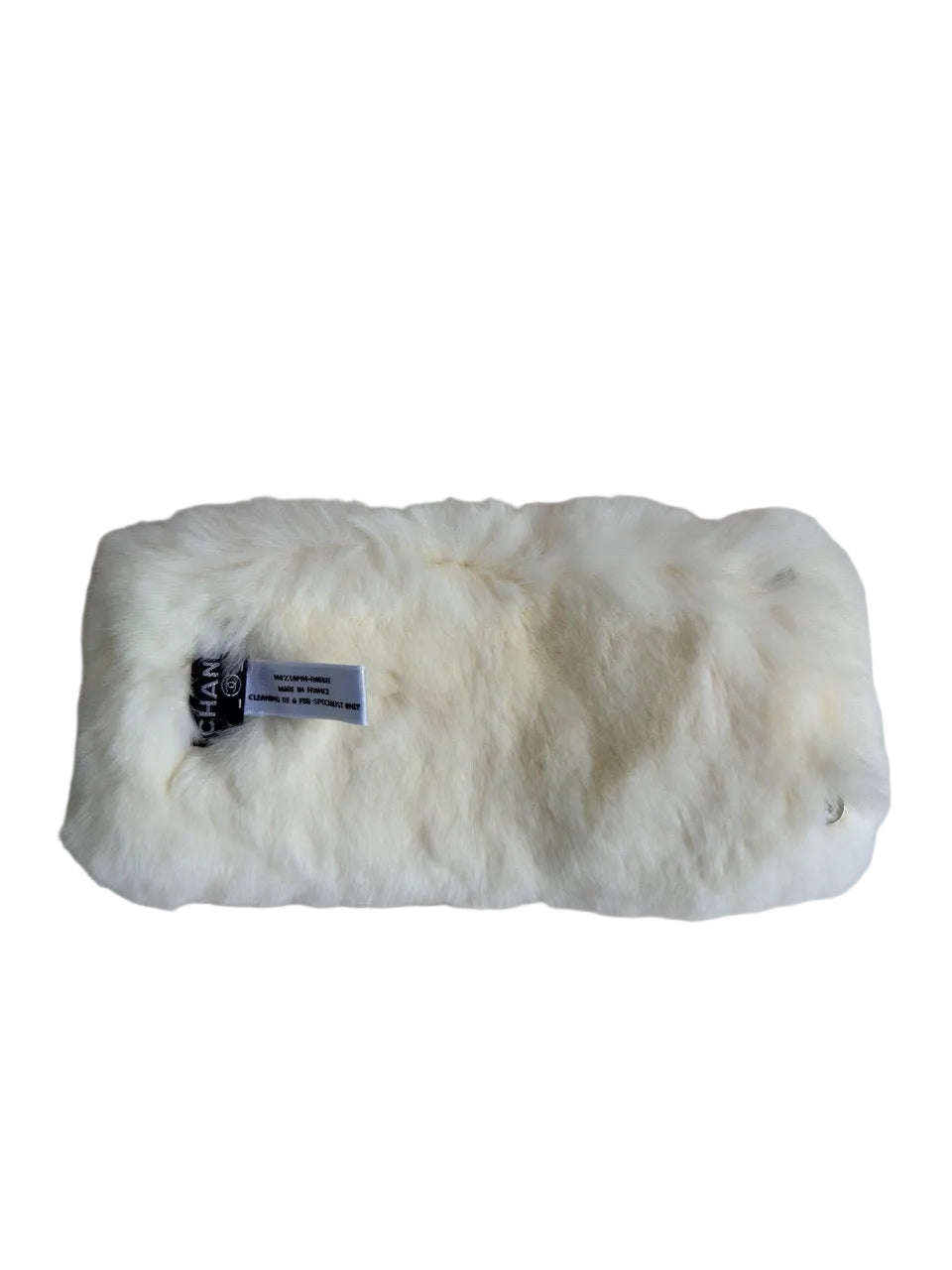 Rare Chanel Vintage Rabbit Fur Coco Neige CC Cuff Bracelet Warmer