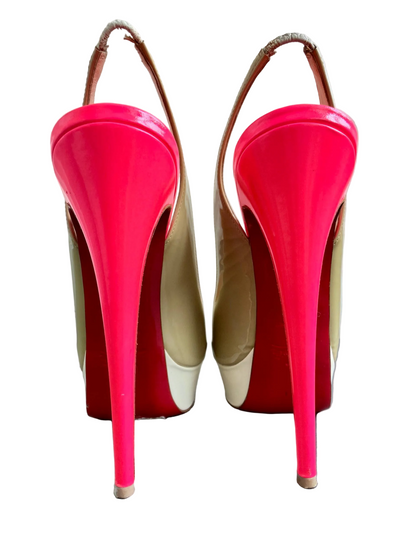 Christian Louboutin Slingback Open Toe Heels