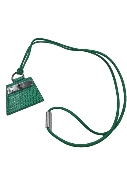 Hermes Kelly Bag Monpetitkelly Lizard Exotic Pendant Necklace