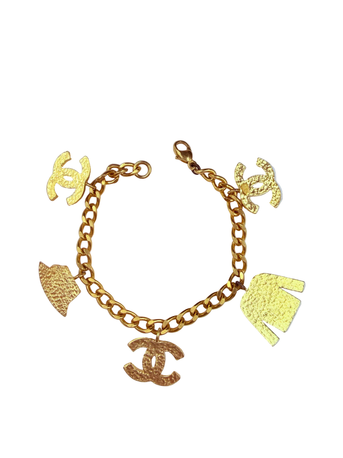 Rare Chanel Vintage Icon Charm Bracelet (Jacket / Hat / Camellia)