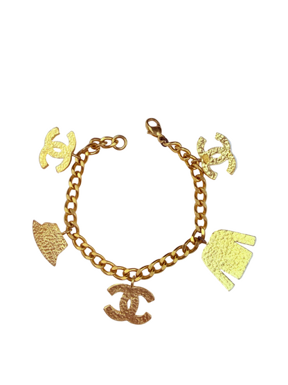 Rare Chanel Vintage Icon Charm Bracelet (Jacket / Hat / Camellia)