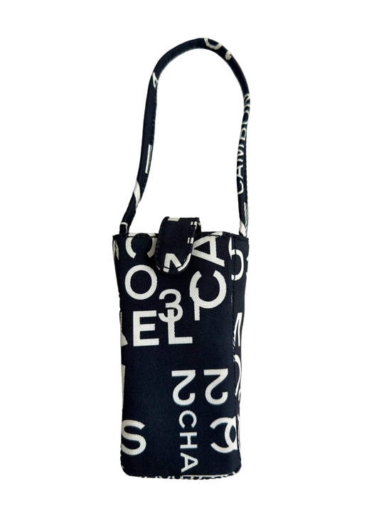 Chanel Y2K Mini Pouch Phone Holder Black Cambon Canvas