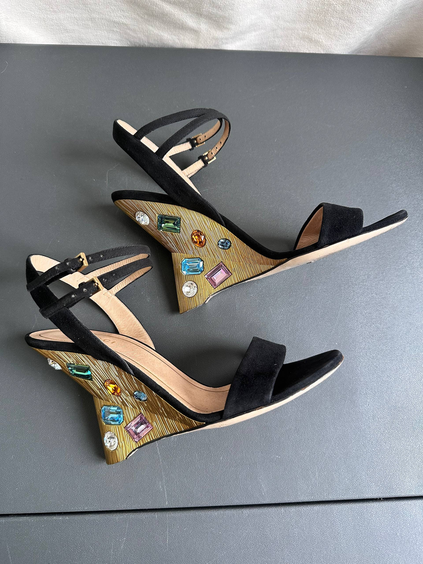 Gucci by Tom Ford Engel Swarovski Jewelled Sandals Heels